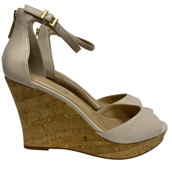 Charles By Charles David Shoes - Charles David Lolis Women's Wedge Sandal Heel Shoes Sand Tan Cork Size 10